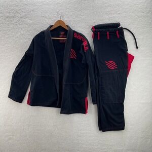 Sanabul Gi Set Mens Size A2 Black Red Brazilian Jiu Jitsu Martial Arts BJJ